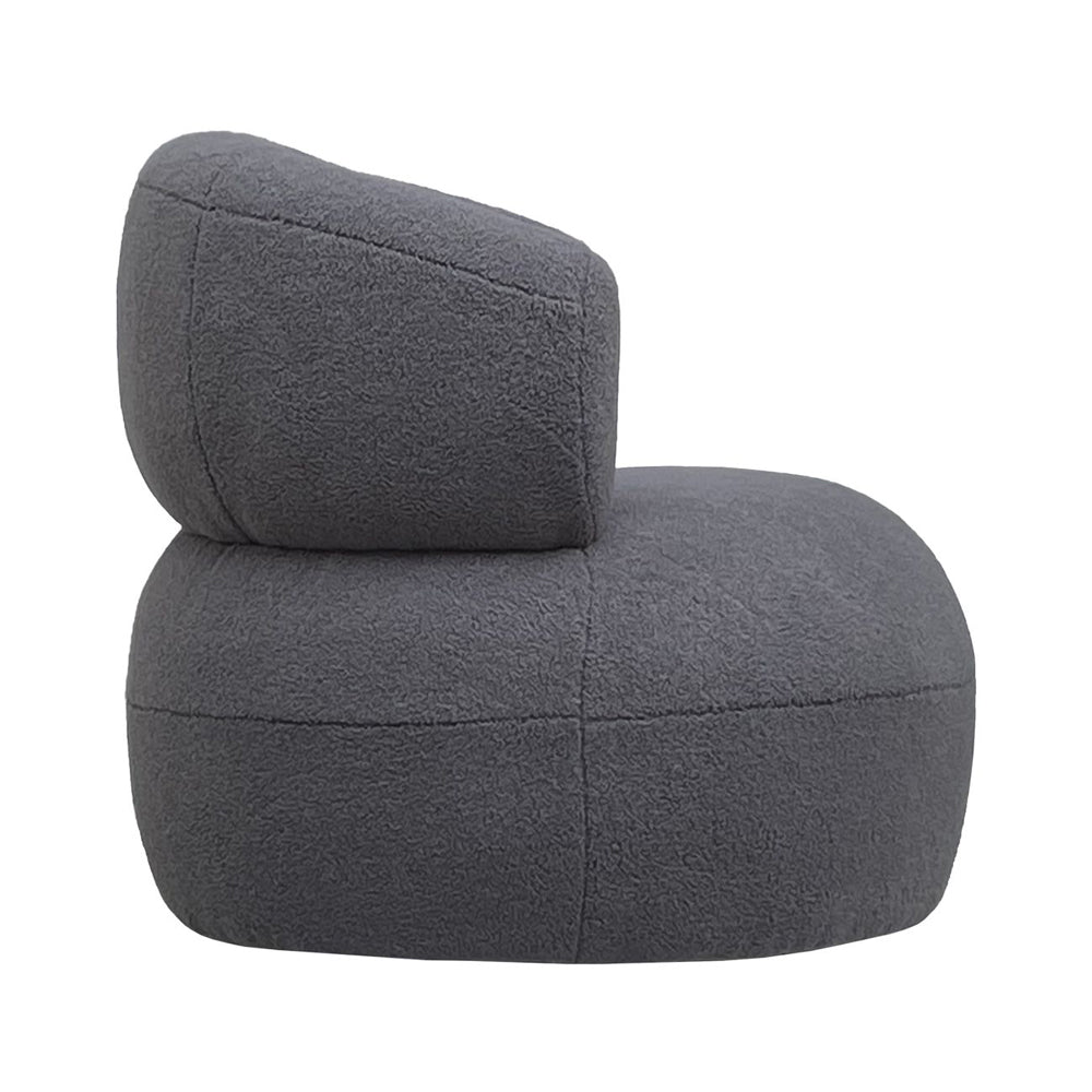 Product photograph of Libra Interiors Luna Occasional Chair In Boucle Grey from Olivia's.