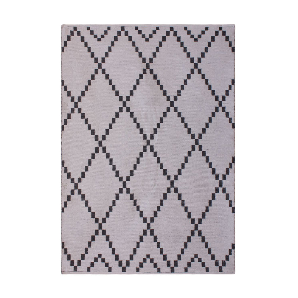Product photograph of Libra Interiors Laridel Jacquard Woven Rug In Charcoal Ivory from Olivia's
