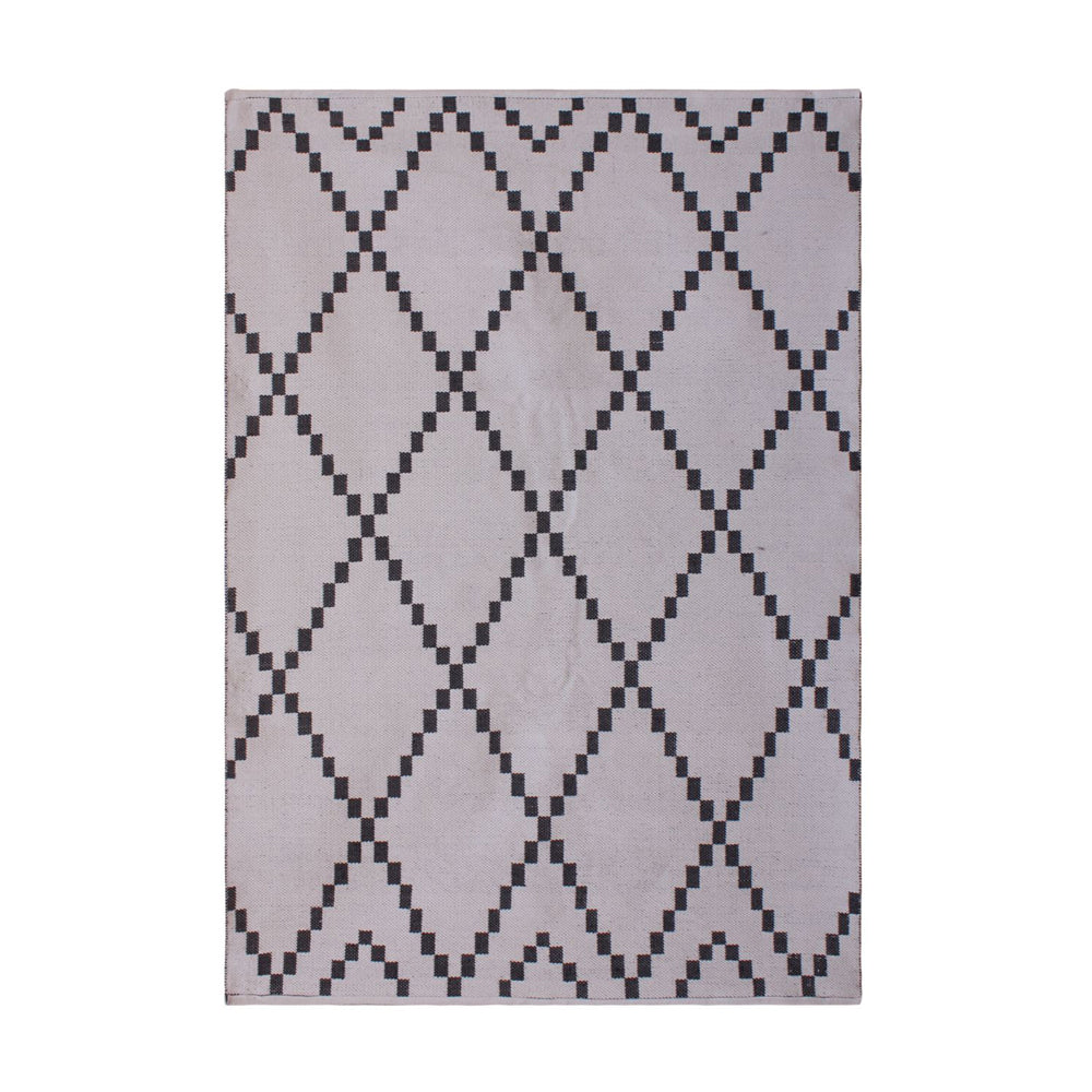 Libra Urban Botanic Collection Laridel Jacquard Woven Rug In Charcoal Ivory