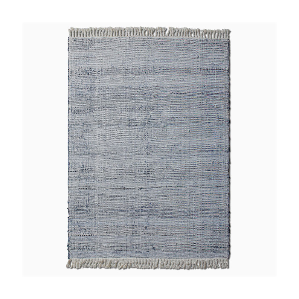 Product photograph of Libra Interiors Ernad Hand Woven Denim Wool Rug In Grey Cream 160x230cm from Olivia's