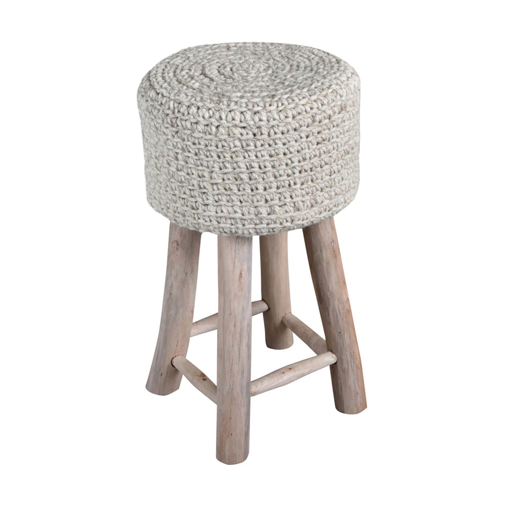 Libra Calm Neutral Collection Nomad Natural Knitted Bar Stool