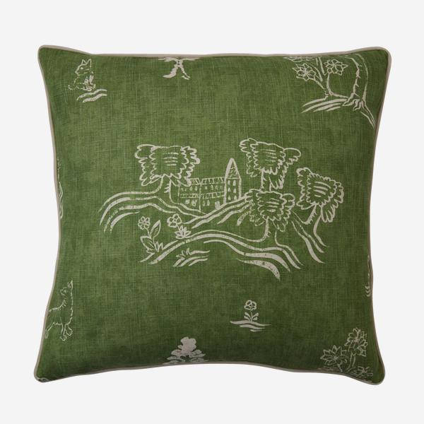 Andrew Martin Friendly Folk Cushion Basil Green