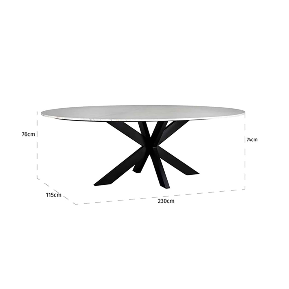 Product photograph of Richmond Lexington White Oval 6 - 8 Seater Dining Table from Olivia's.