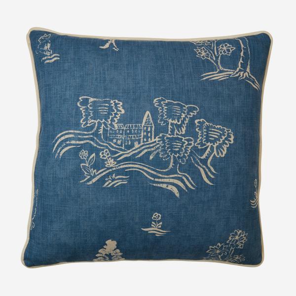 Product photograph of Andrew Martin Friendly Folk Cushion Happy Blue from Olivia's