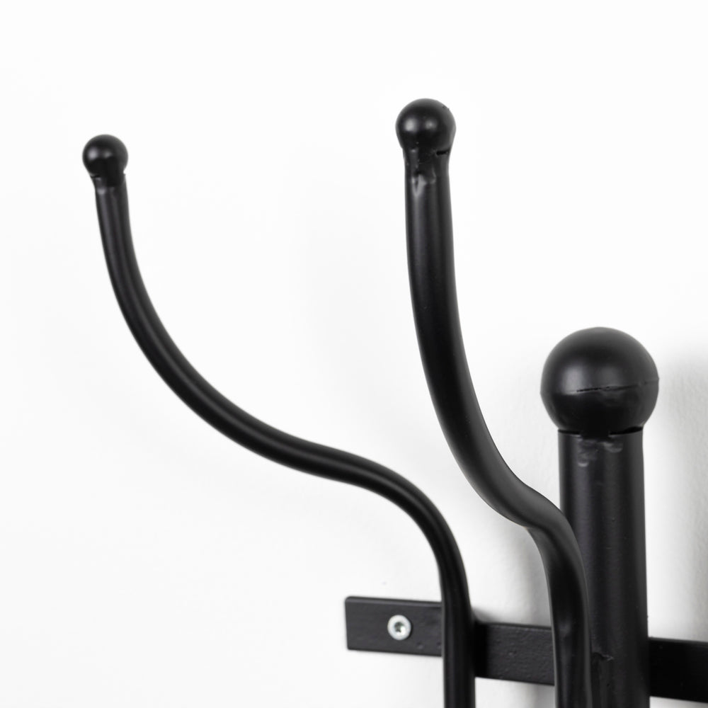 Product photograph of Olivia S Nordic Living Collection Run Wall Coat Rack In Black from Olivia's.