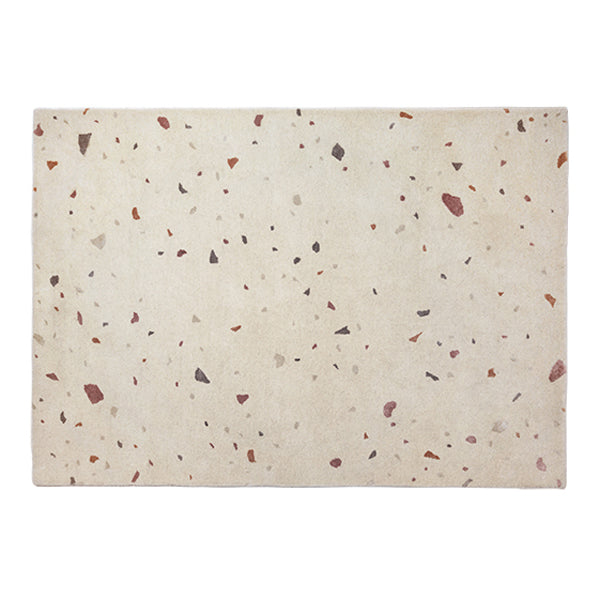 Broste Copenhagen Terrazzo Spot Rug Light Grey And Red