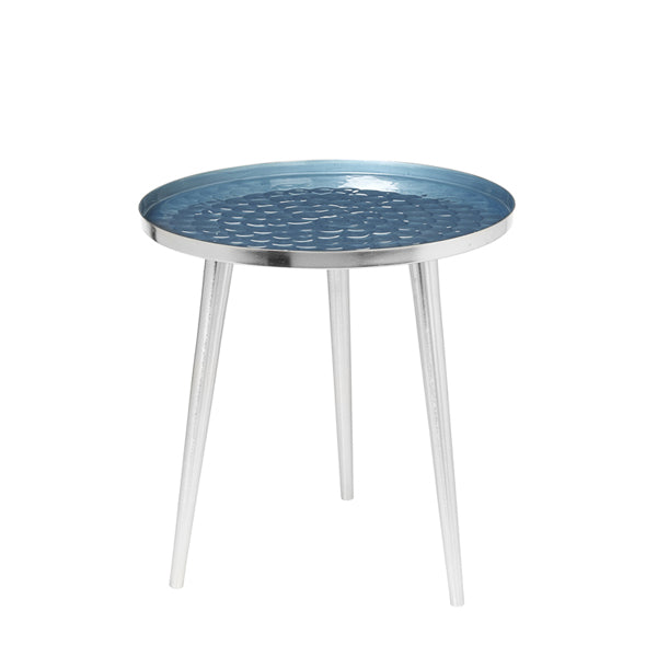Product photograph of Broste Copenhagen Jelva Side Table Steel Ashley Blue Small from Olivia's