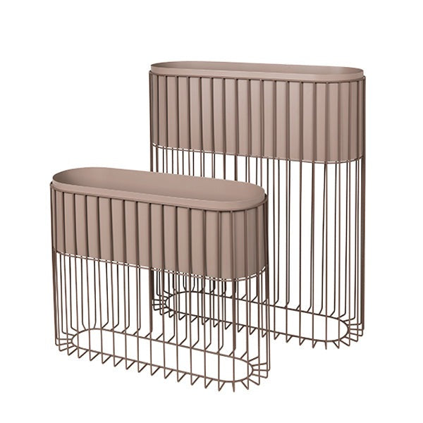 Product photograph of Broste Copenhagen Fenja Planter Simply Taupe Warm Grey from Olivia's