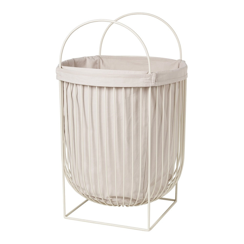 Product photograph of Broste Copenhagen Arlid Laundry Basket In Light Grey from Olivia's