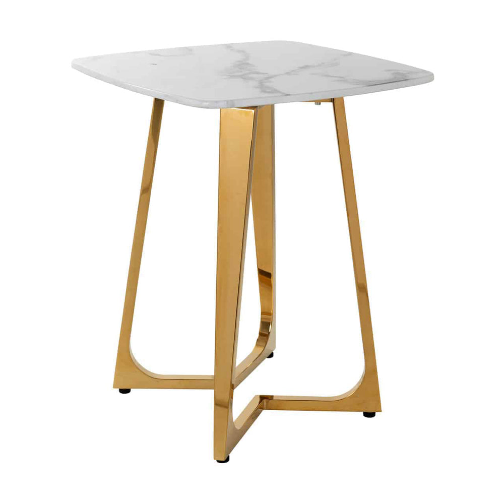 Richmond Dynasty Gold And White Side Table