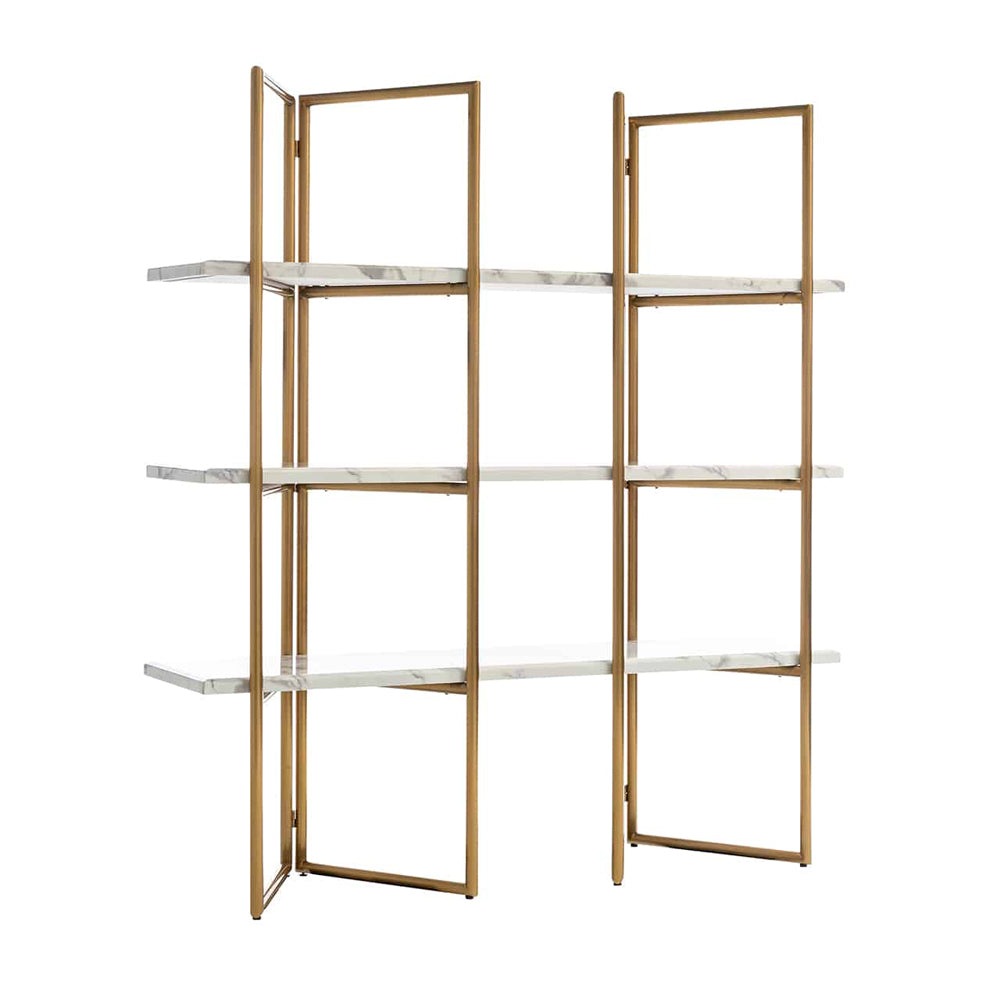 Product photograph of Richmond Lagrand Gold And White Display Unit from Olivia's