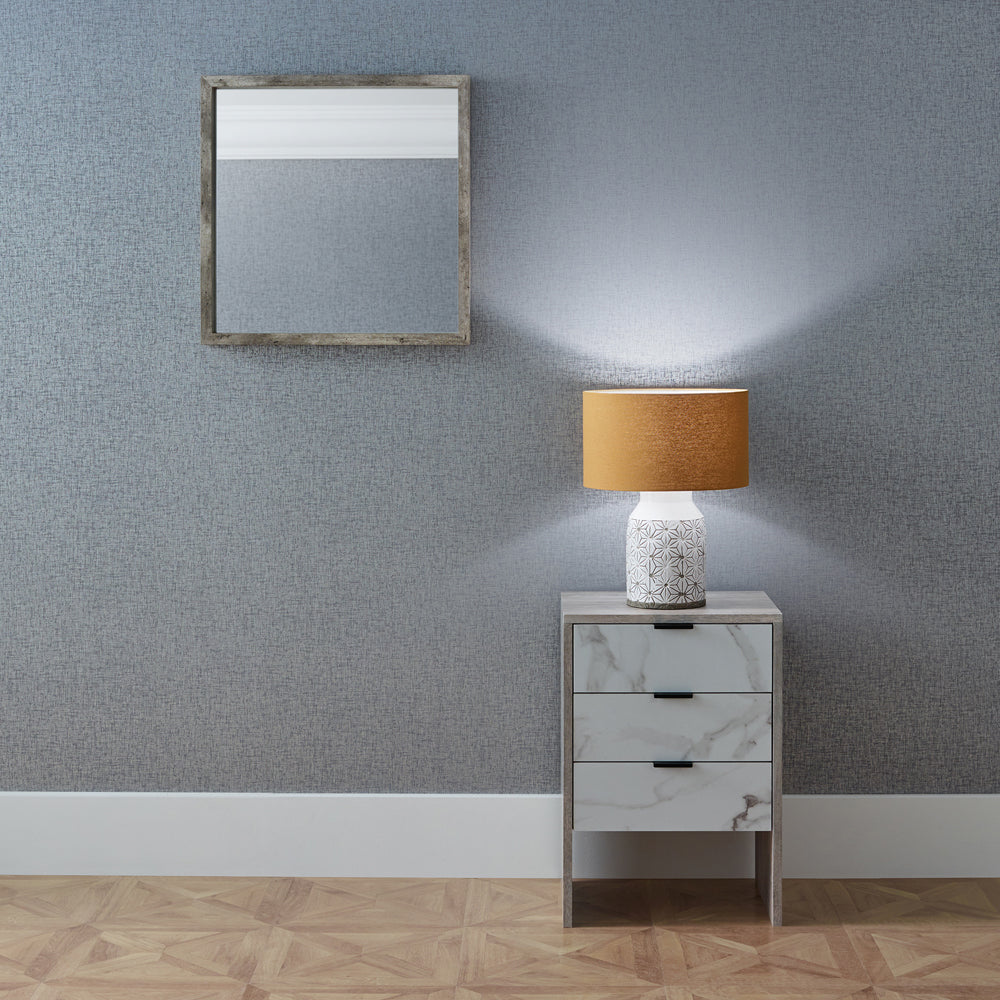 Product photograph of Olivia S Arina Small Concrete Effect Wood Veneer Square Mirror from Olivia's.