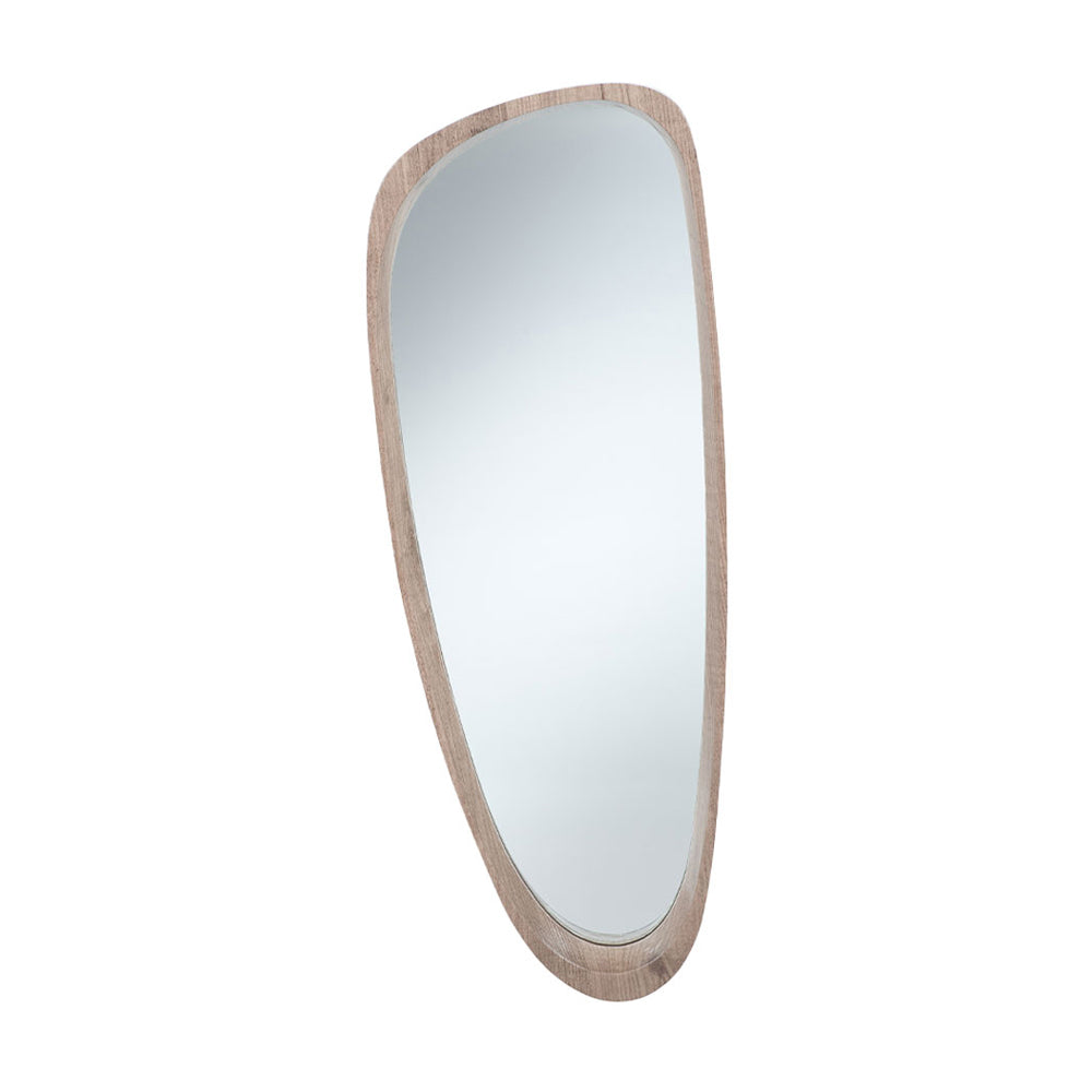 Olivias Maxie Natural Wood Veneer Teardrop Shaped Mirror