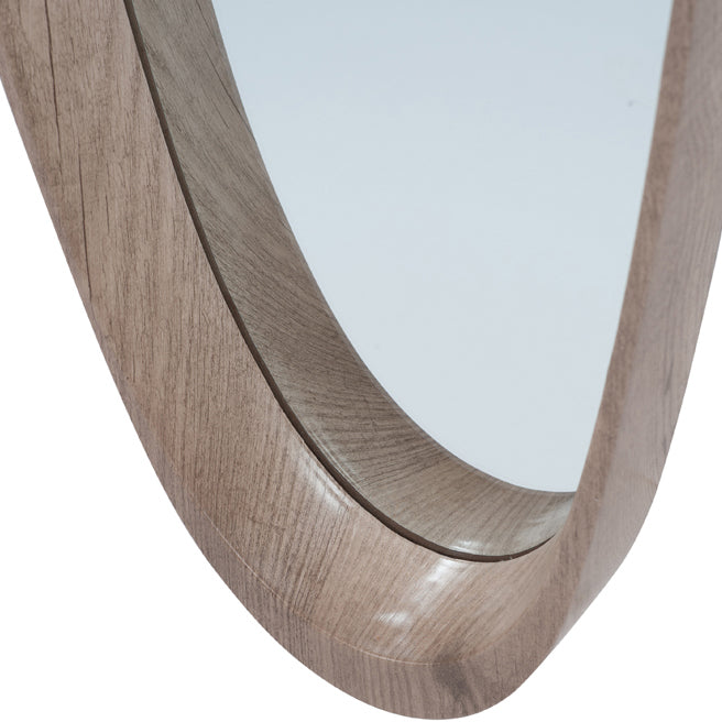 Product photograph of Olivia S Maxie Natural Wood Veneer Teardrop Shaped Mirror from Olivia's.