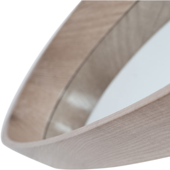 Product photograph of Olivia S Maxie Natural Wood Veneer Teardrop Shaped Mirror from Olivia's.