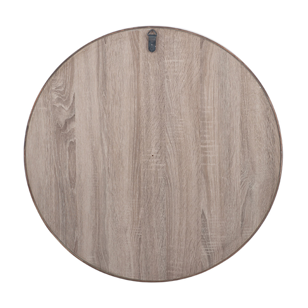 Product photograph of Olivia S Antonio Natural Wood Veneer Round Wall Mirror from Olivia's.