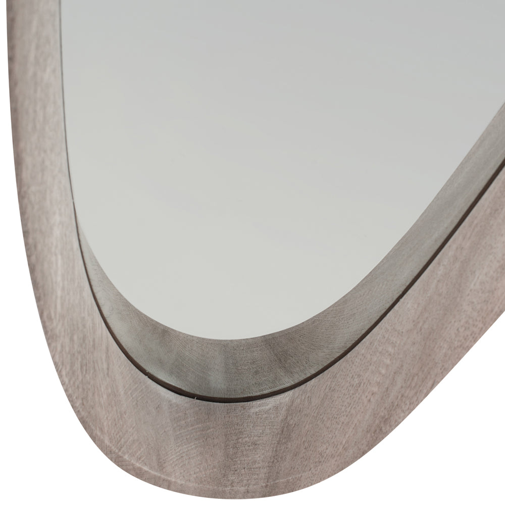 Product photograph of Olivia S Lesha Oak Veneer Teardrop Wall Mirror In Grey from Olivia's.