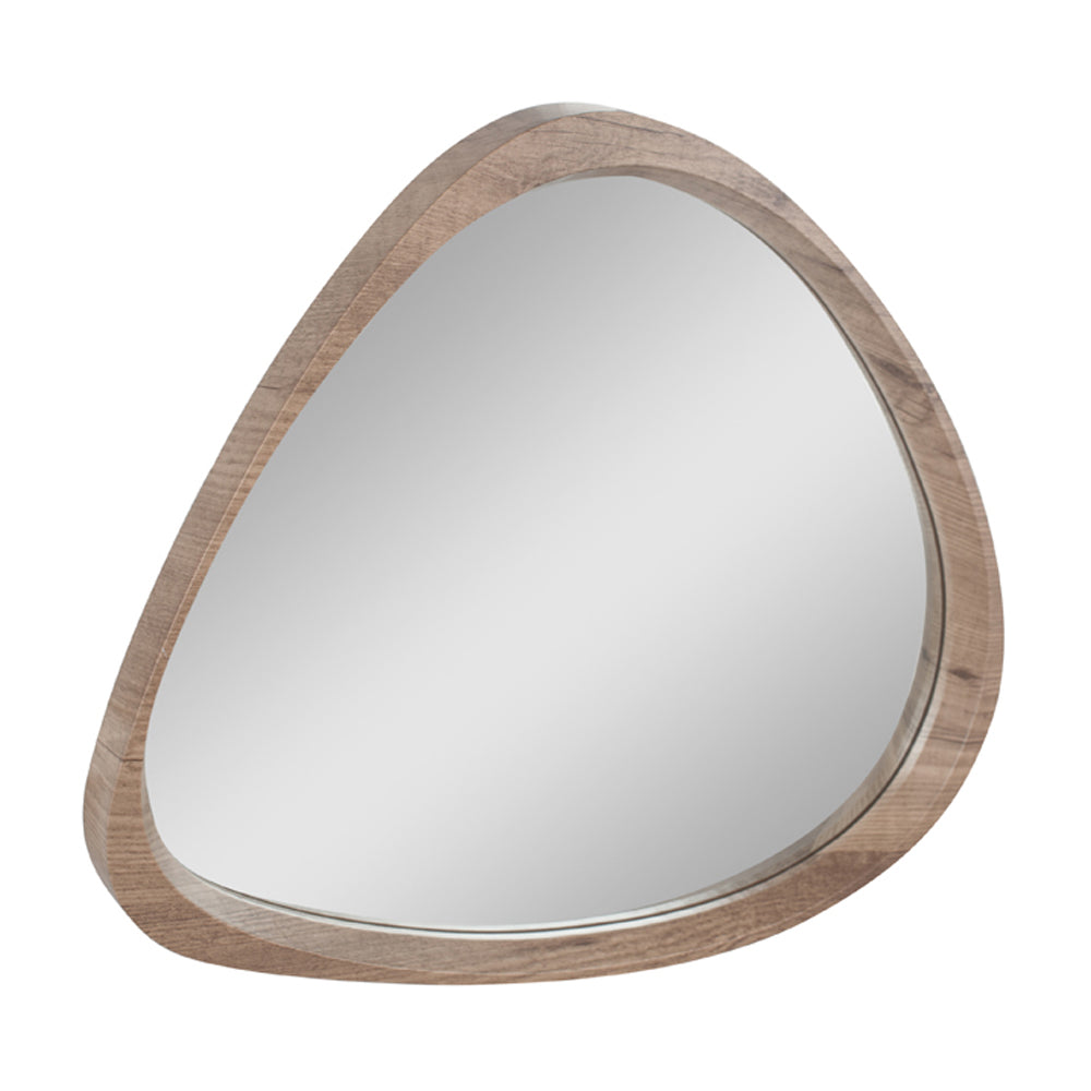 Product photograph of Olivia S Ricardo Dark Wood Veneer Curved Wall Mirror from Olivia's.