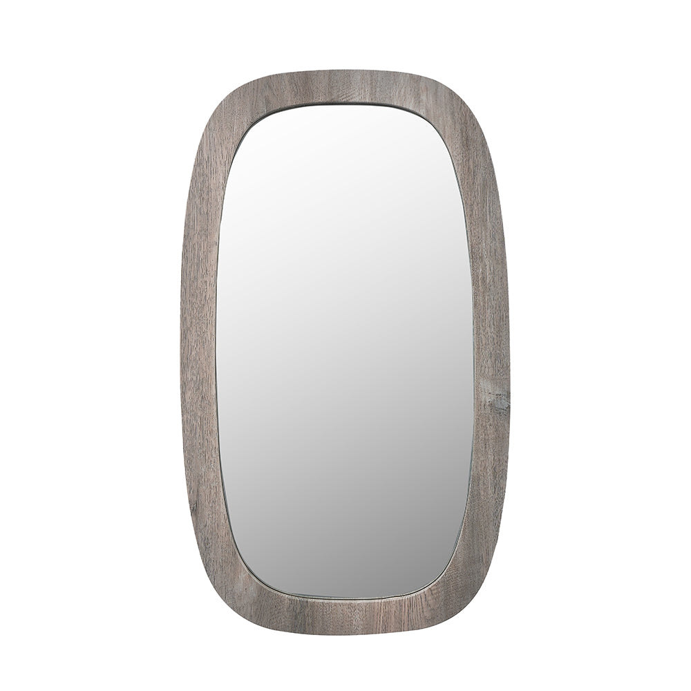 Product photograph of Olivia S Lesha Oak Vaneer Squoval Wall Mirror In Grey from Olivia's
