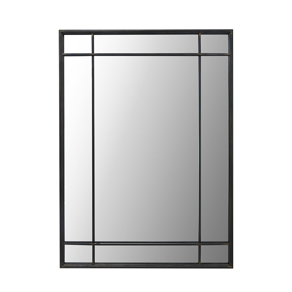 Product photograph of Olivia S Eliza Antiuqe Metal Rectangular War Mirror In Bronze from Olivia's