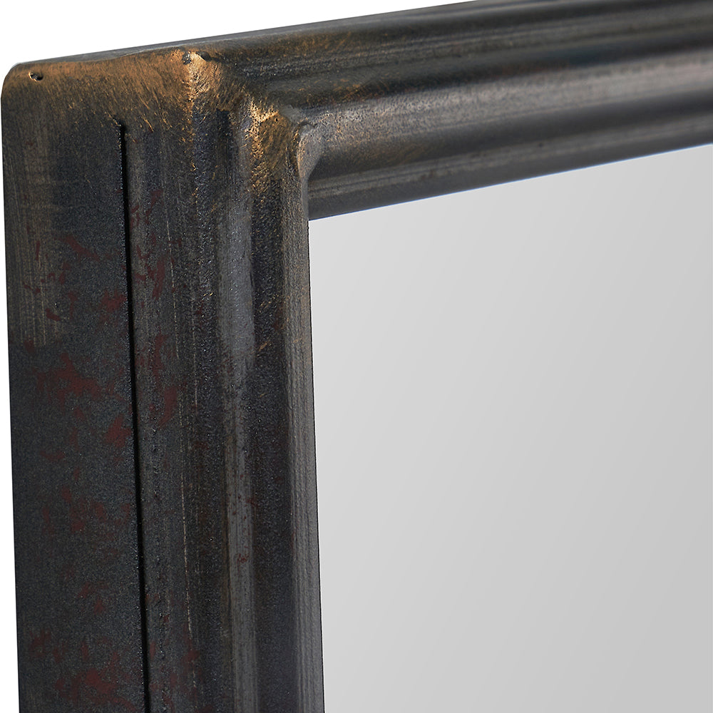 Product photograph of Olivia S Eliza Antiuqe Metal Rectangular War Mirror In Bronze from Olivia's.