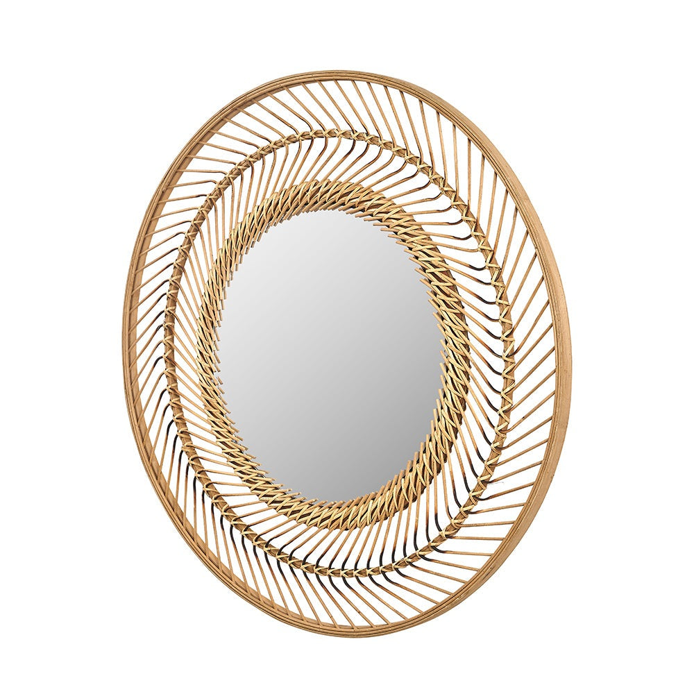 Product photograph of Olivia S Bobo Bamboo Round Wall Mirror Small from Olivia's.