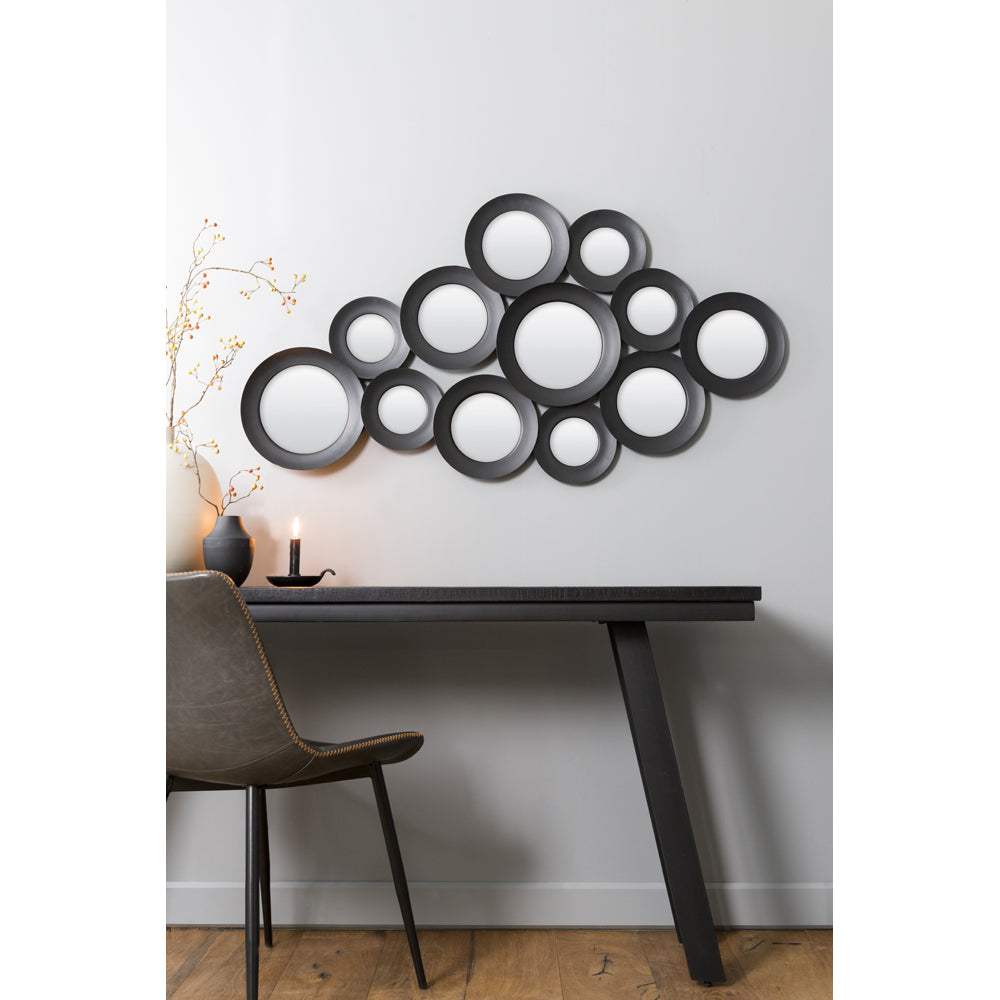 Product photograph of Light Living Ispilu Wall Mirror Matt Black from Olivia's.