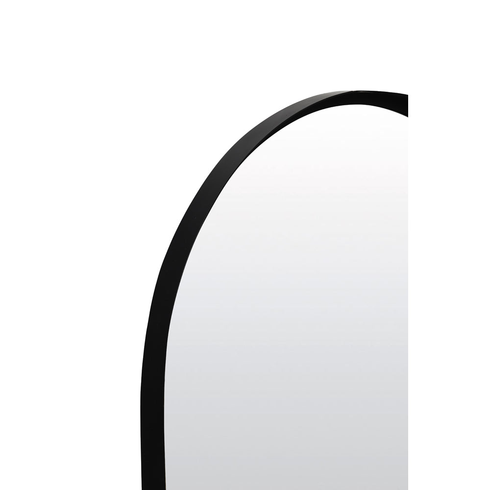 Product photograph of Light Living Feres Wall Mirror Matt Black Large from Olivia's.