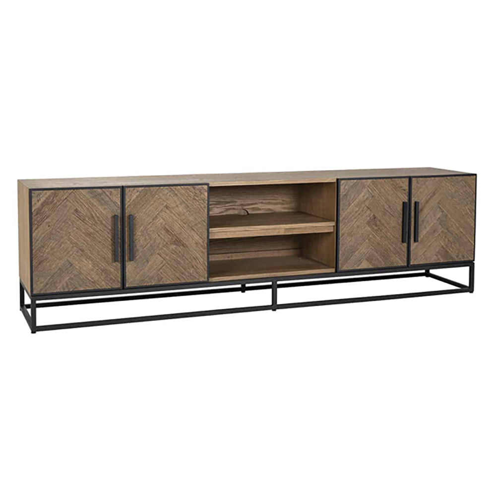 Richmond Herringbone 4 Doors Brown Tv Unit