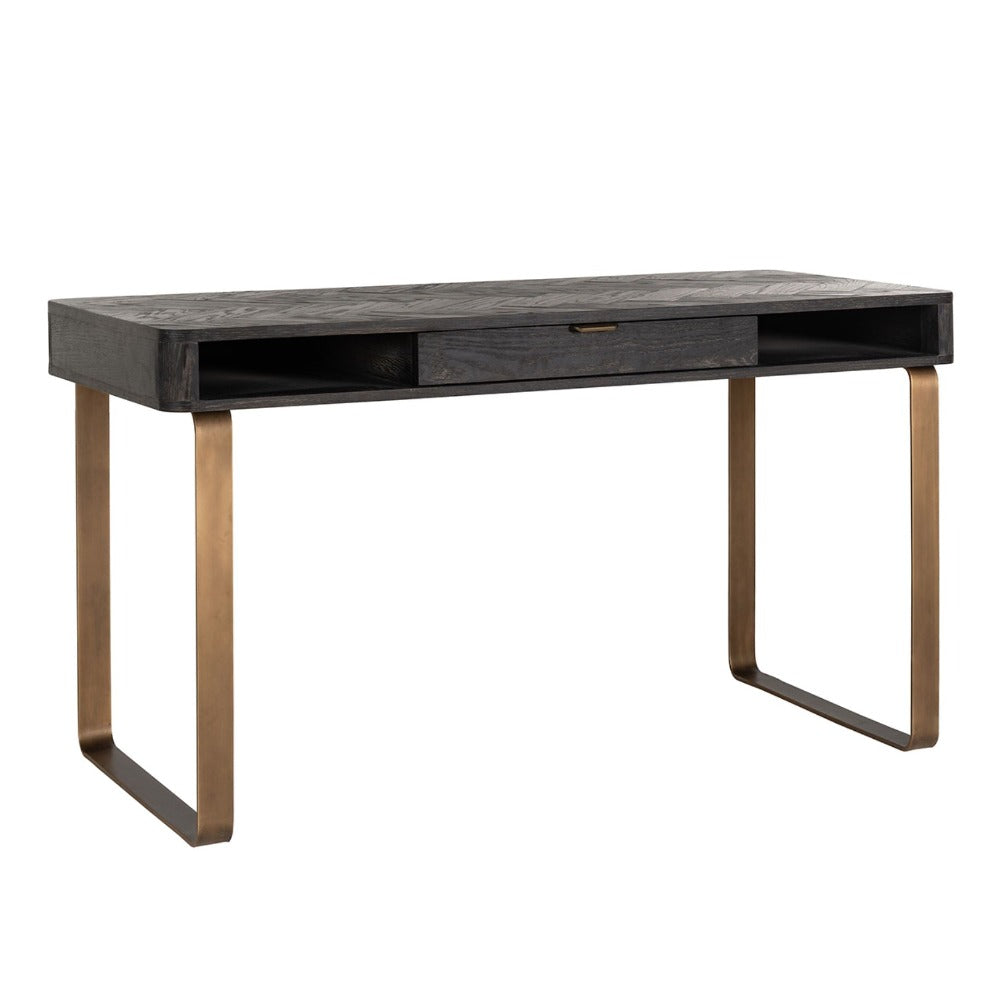 Product photograph of Richmond Blackbone In Desk Brushed Gold from Olivia's