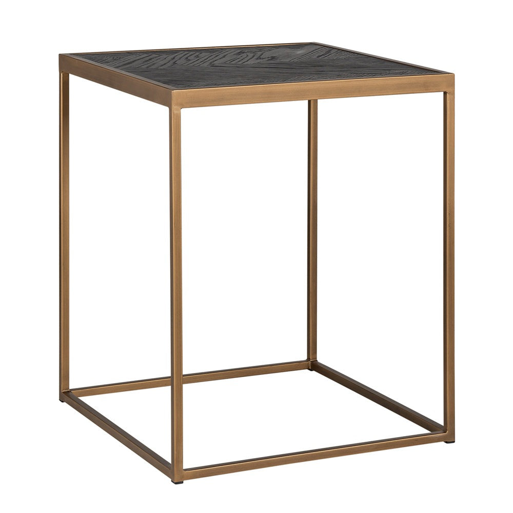 Product photograph of Richmond Blackbone Brass Side Table from Olivia's