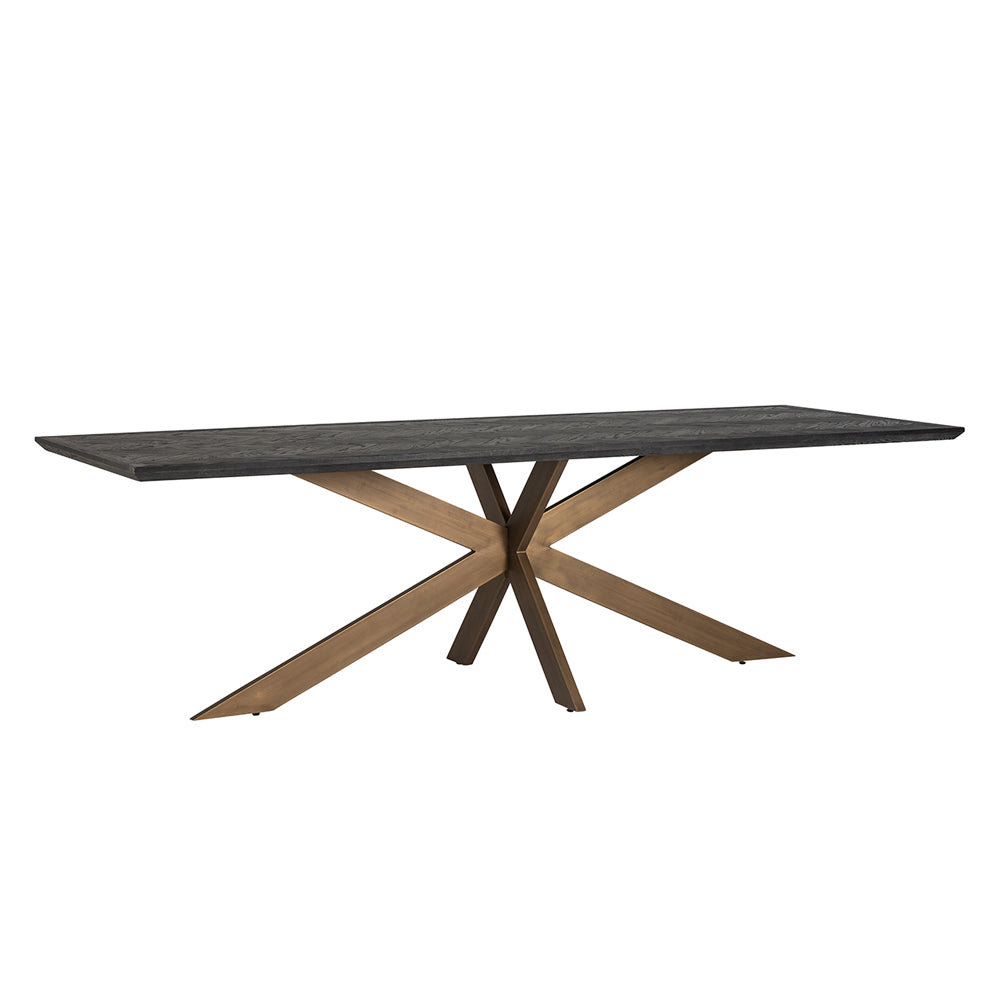 Product photograph of Richmond Blackbone Brass Dining Table Large from Olivia's