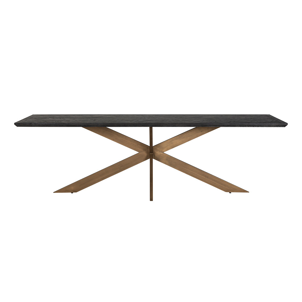 Product photograph of Richmond Blackbone Brass Dining Table Large from Olivia's.