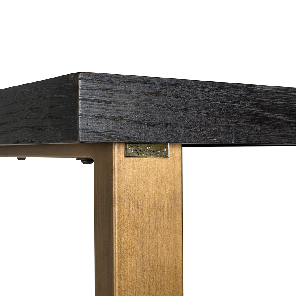 Product photograph of Richmond Blackbone Brass Bar Table from Olivia's.