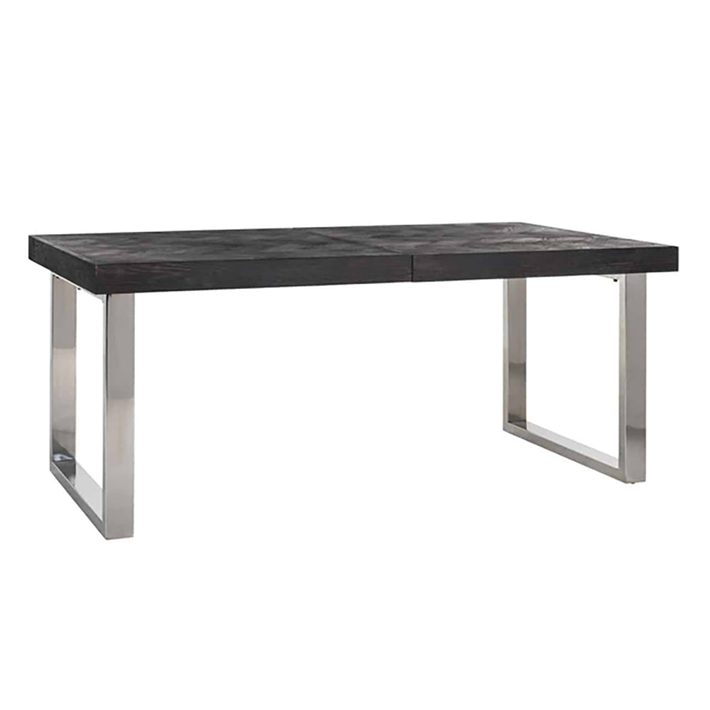 Richmond Blackbone With Extension Silver 6 10 Seater Dining Table