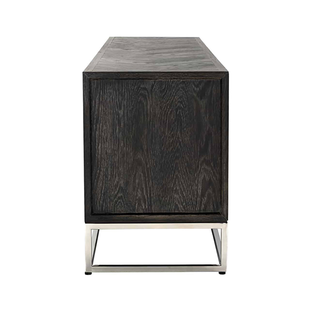 Product photograph of Richmond Blackbone 4 Doors Silver Tv Unit Small from Olivia's.