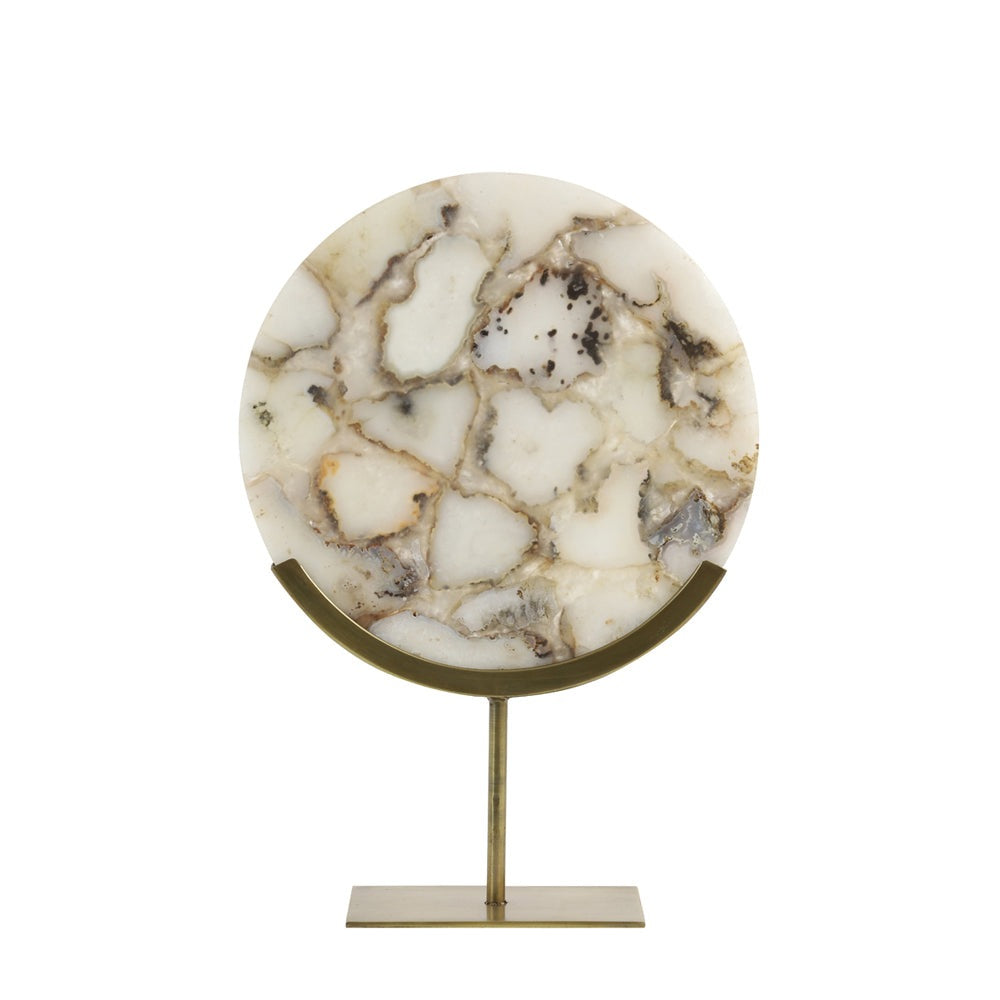 Light Living Gouya White Agate Antique Bronze Ornament Discontinued