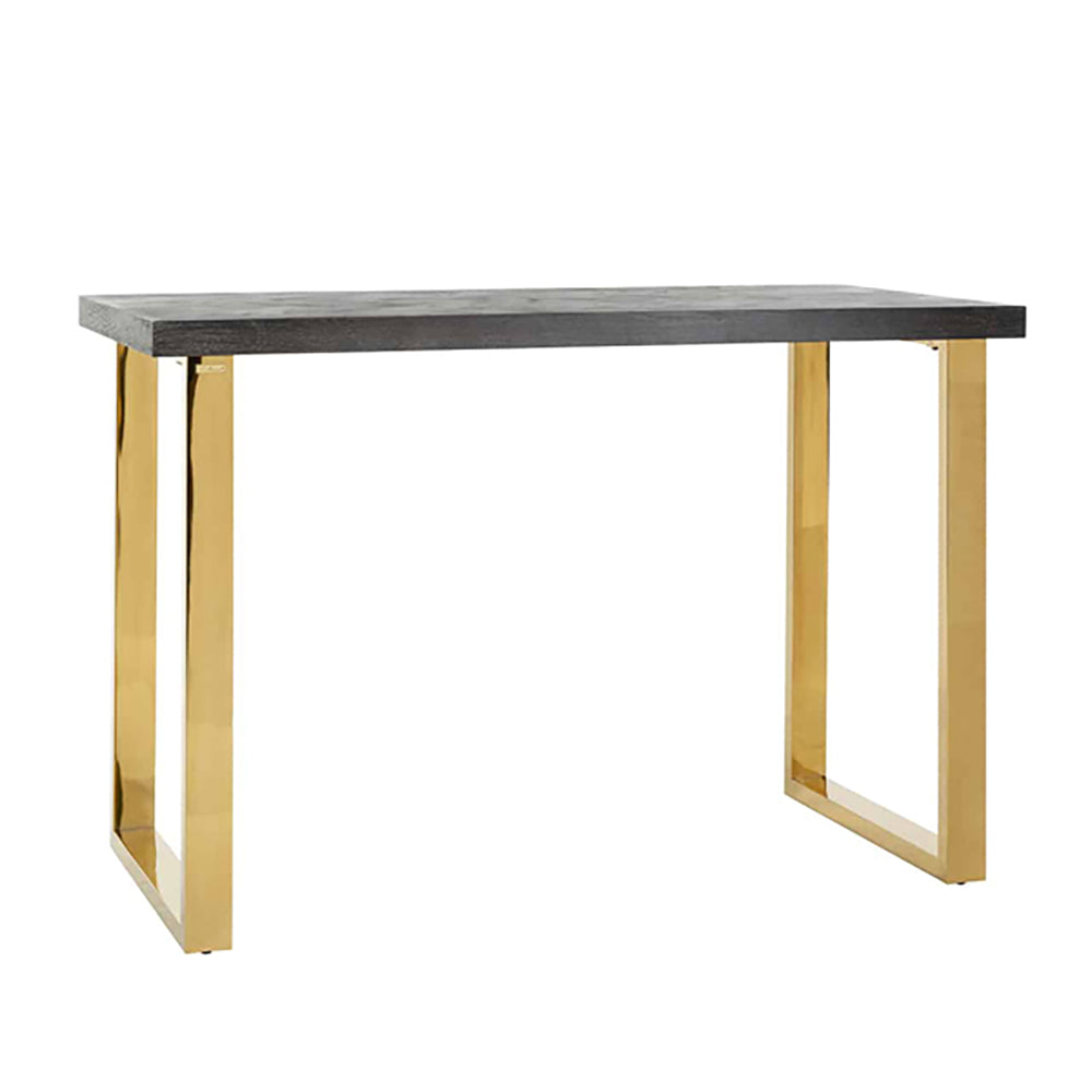 Product photograph of Richmond Blackbone Gold Bar Table from Olivia's
