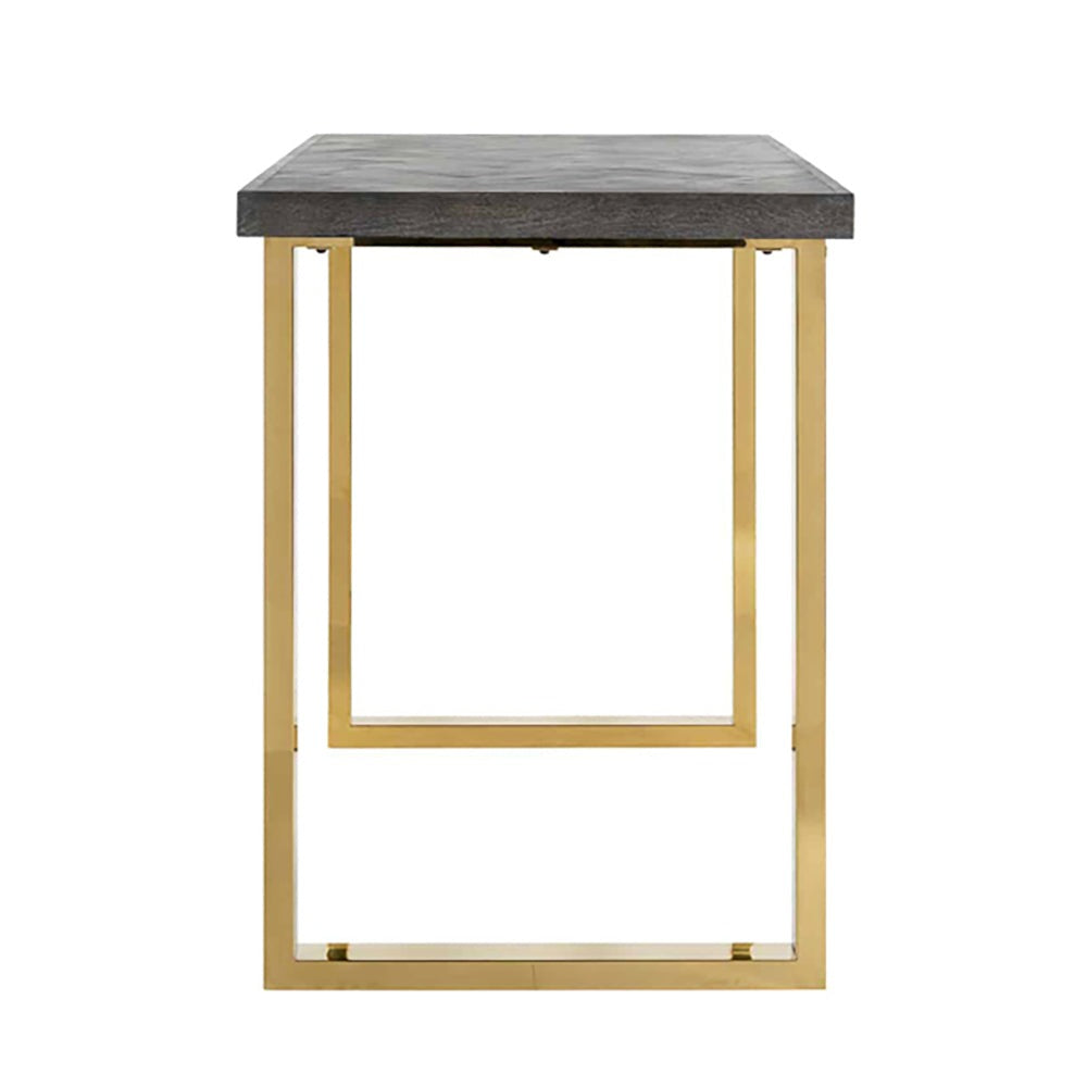 Product photograph of Richmond Blackbone Gold Bar Table from Olivia's.