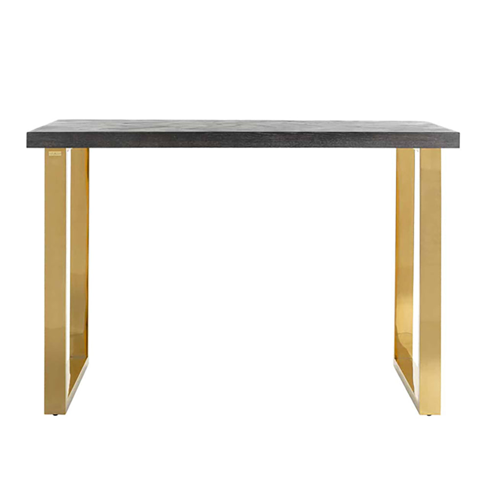 Product photograph of Richmond Blackbone Gold Bar Table from Olivia's.