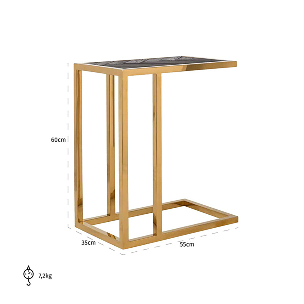 Product photograph of Richmond Blackbone Black Side Table from Olivia's.