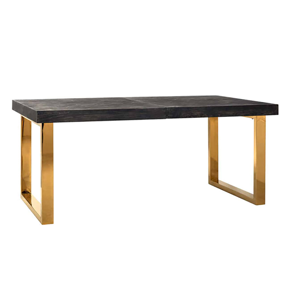 Richmond Blackbone With Extension Gold 6 10 Seater Dining Table