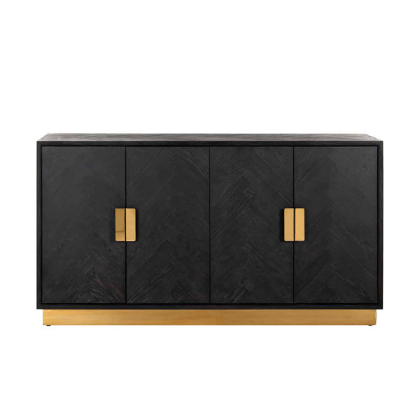 Product photograph of Richmond Blackbone 4 Doors Gold Sideboard from Olivia's.