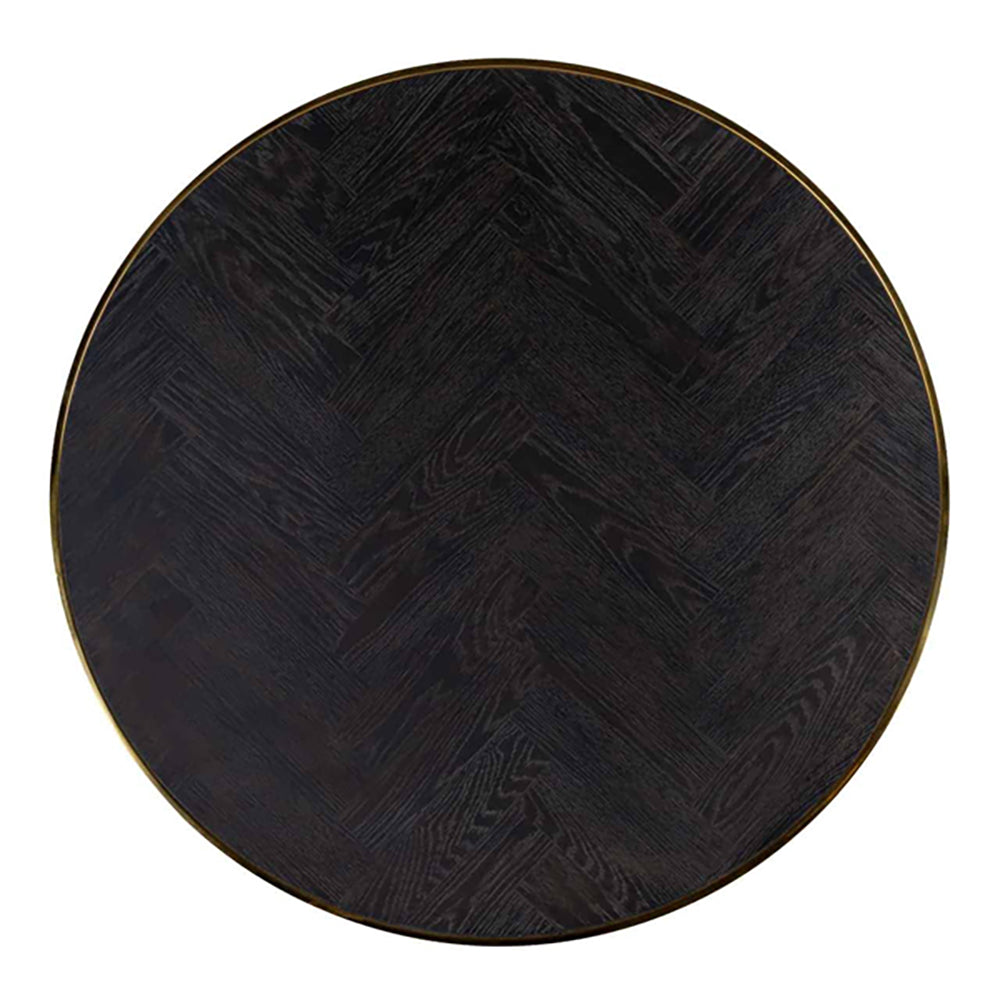 Product photograph of Richmond Set Of 2 Blackbone Gold Round Coffee Table from Olivia's.