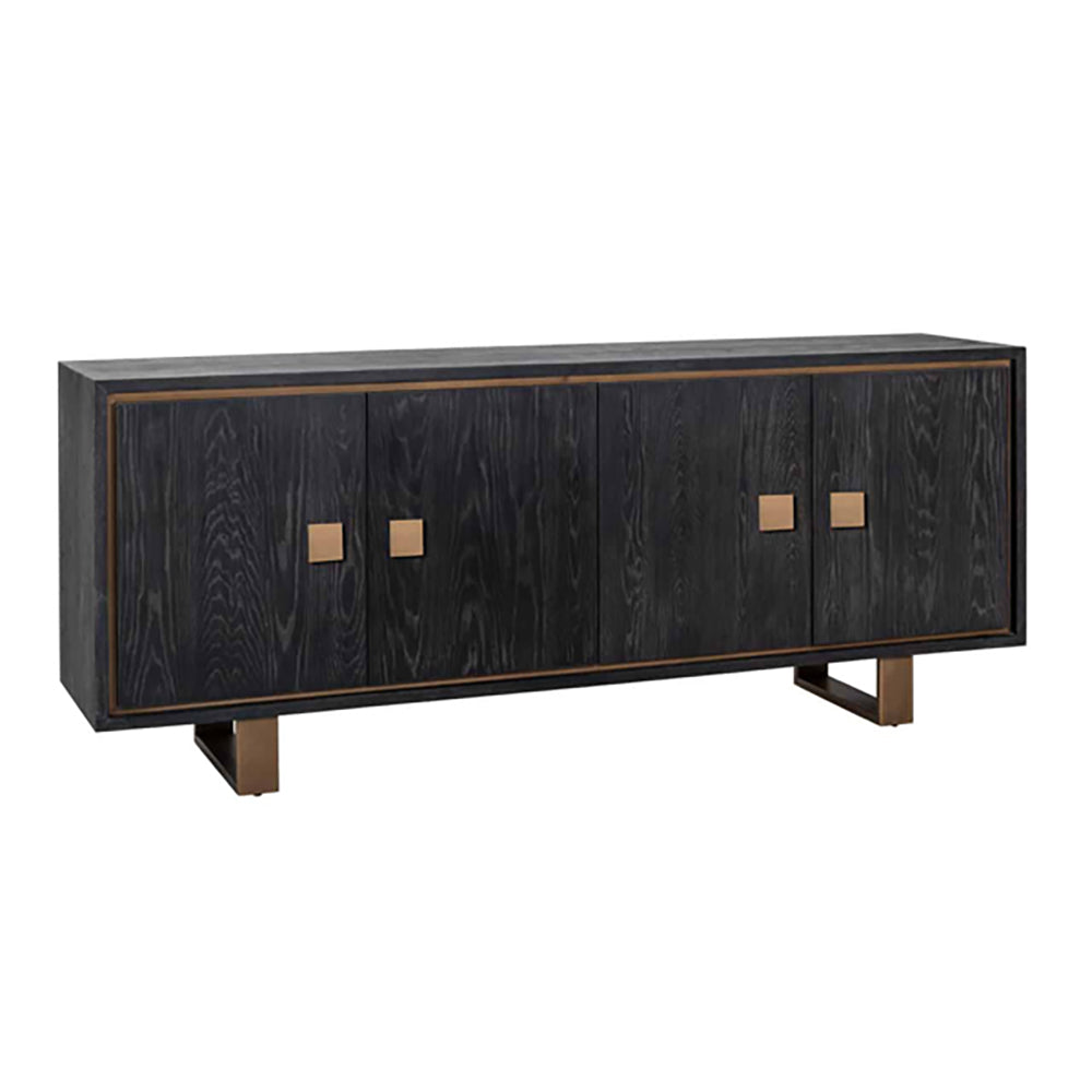 Product photograph of Richmond Hunter 4 Doors In Brushed Gold Sideboard from Olivia's