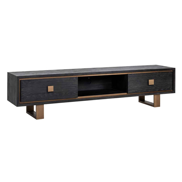 Product photograph of Richmond Hunter 2 Drawers Black Tv Unit from Olivia's