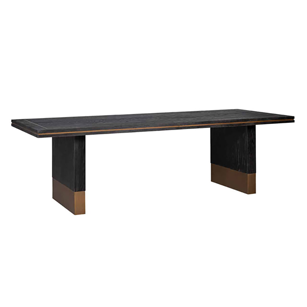 Richmond Hunter Brushed Gold 6 8 8 10 Seater Dining Table Medium