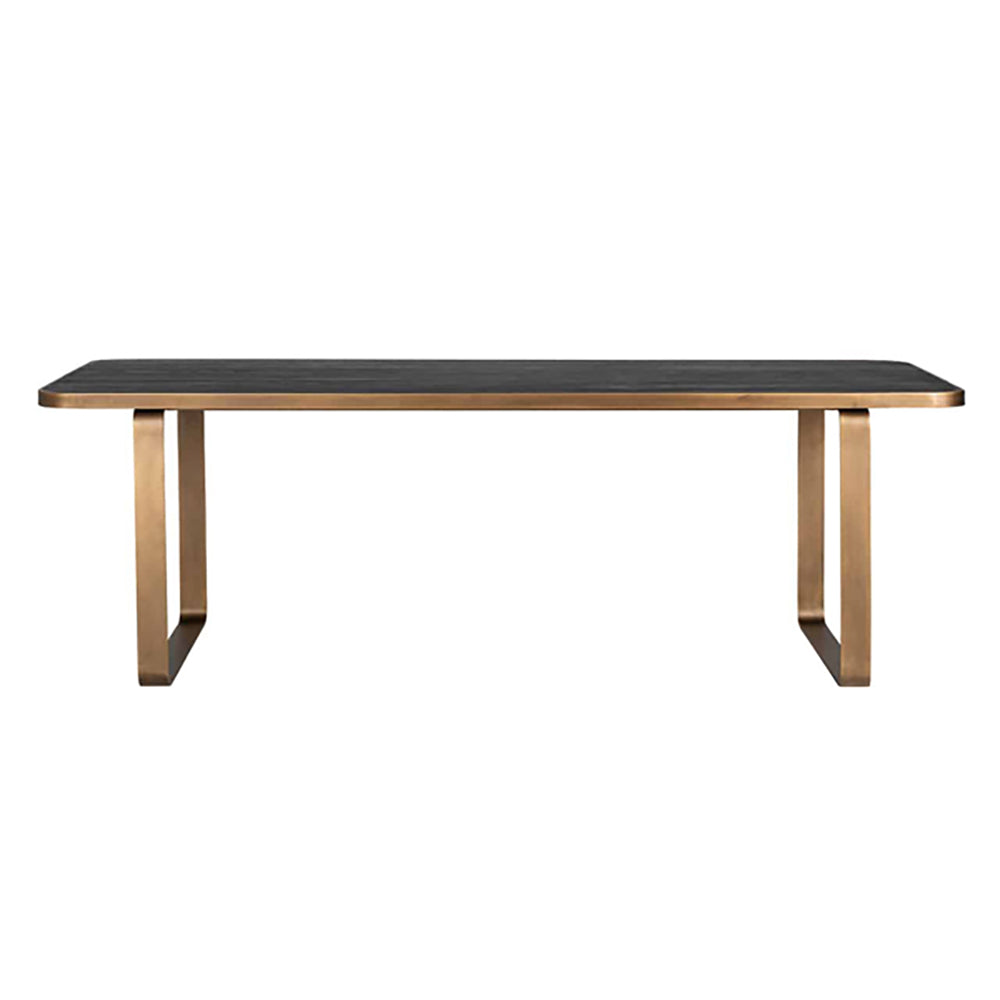 Product photograph of Richmond Hunter Metal Edge Brushed Gold 6 - 8 Seater Dining Table from Olivia's.