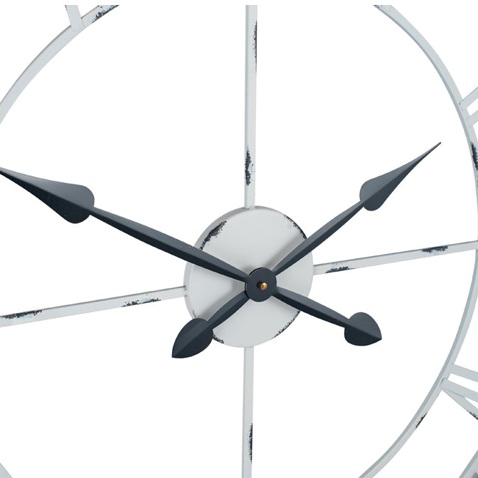 Product photograph of Olivia S Clarrie Metal Round Wall Clock In Soft Grey from Olivia's.