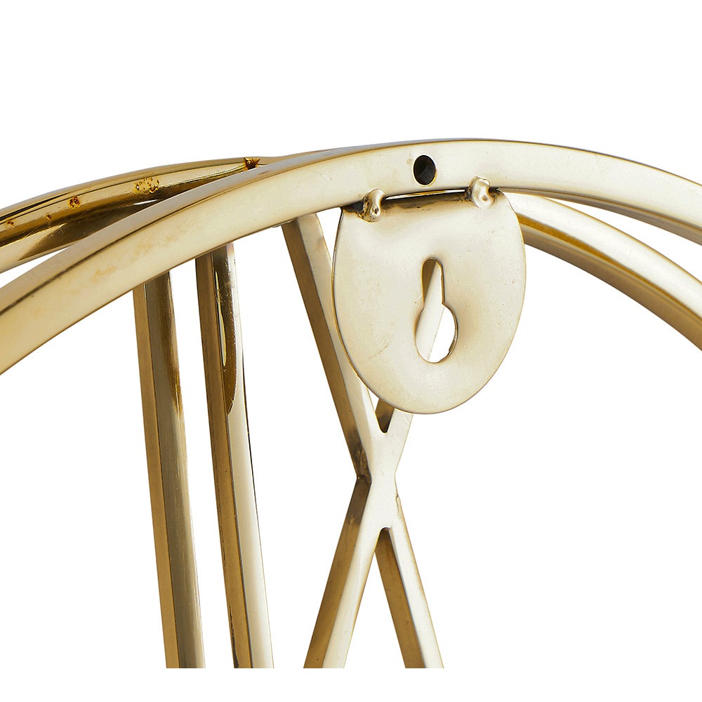 Product photograph of Olivia S Metal Double Framed Wall Clock In Gold from Olivia's.